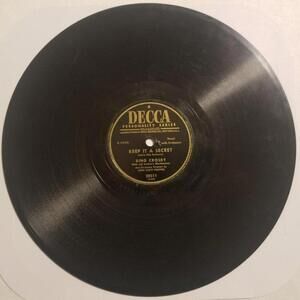 3/$25 Bing Crosby 78 RPM Keep It a Secret / Sleigh Bell Serenade Decca 28511